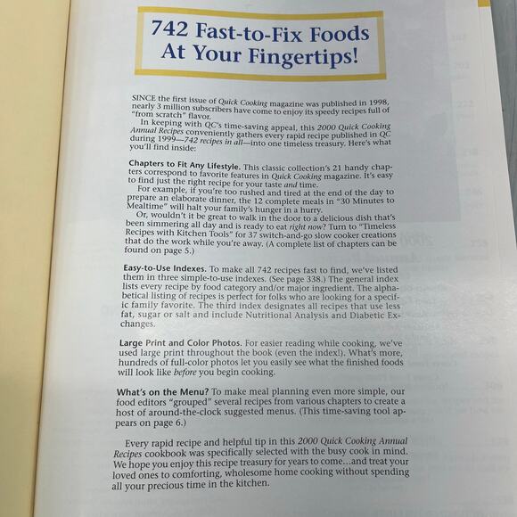 2000 Taste of Home Quick Cooking Annual Recipes Julie Schnittka Y2K - Picture 3 of 6